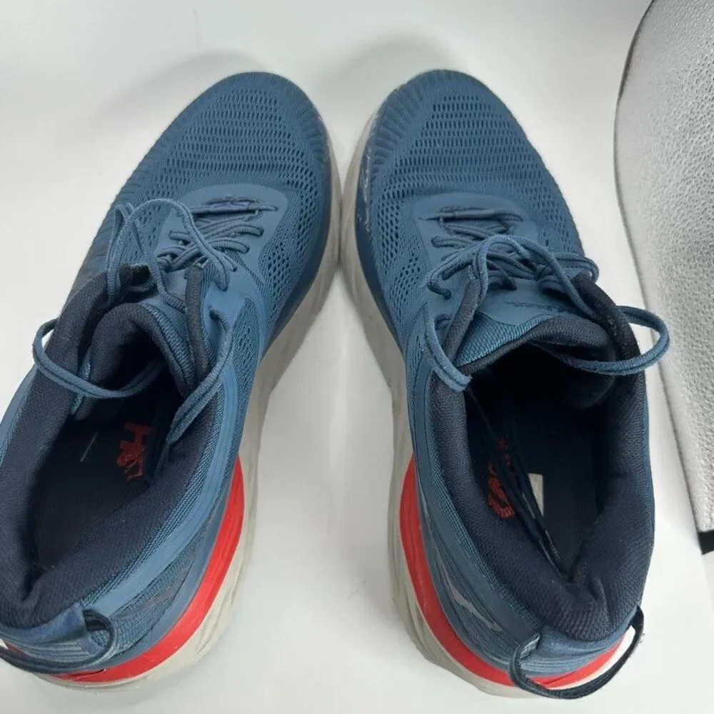 Hoka One One M Bondi 7 Shoes Mens Size 10 Blue Running Cushioned
